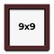 9x9 Shadow Box 1.5" Depth Picture Frame with UV-Resistant Acrylic & Acid Free Backing, Available in 5 Finishes - Black, Brown, Gold, Silver, White